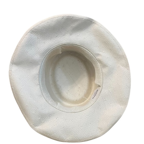 WOMEN\'S HATLANT WHITE RAINBOW/PEARL BEADED BRAIDED BAND SUN‎ HAT main image 6